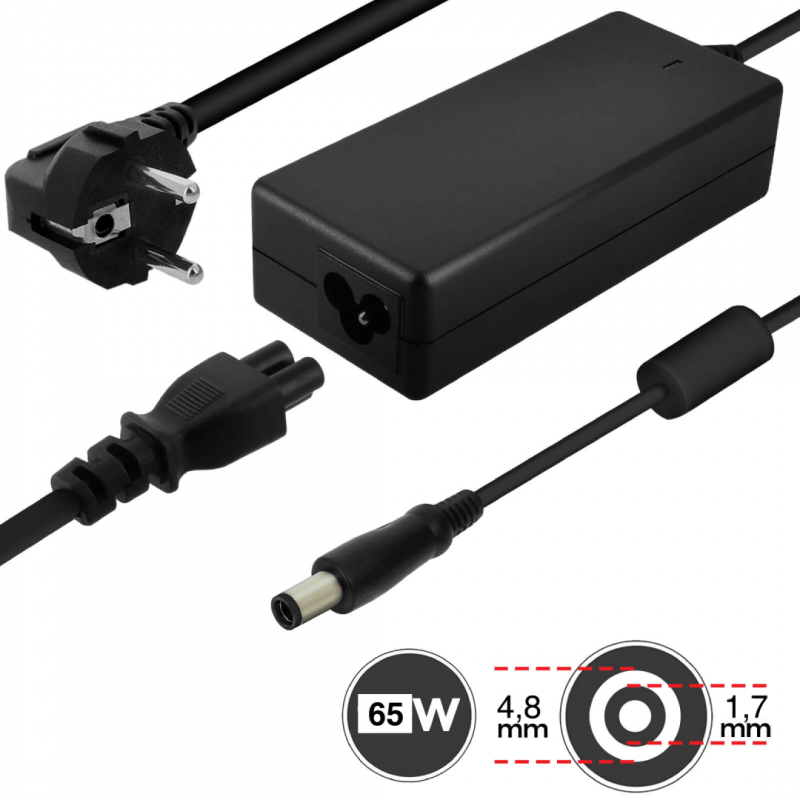 Chargeur Secteur PC HP 65W / 19.5V 3.33A Embout 4.8*1.7mm — Accessoire · Smarty Paris 18e